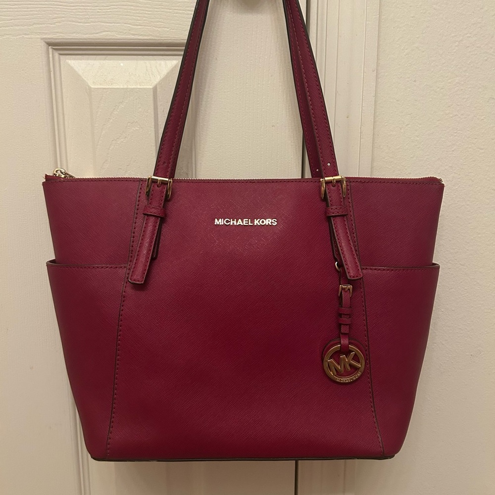 Michael Kors Deep Red Tote Bag